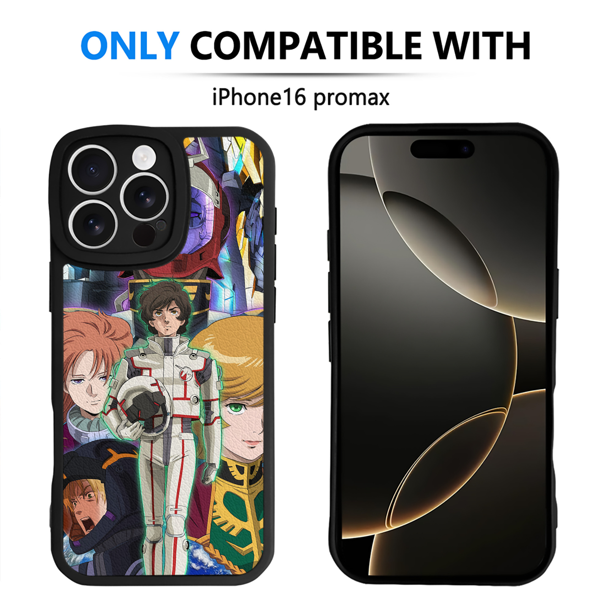 （画像用） 機動戦士ガンダム Mobile Suit Gundam 【iPhone 16シリーズ対応】シリコンスマホケース（レザー調） 材質：シリコン
